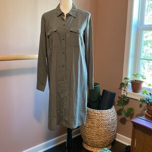 J. Jill Caraway Green shirt dress NWT